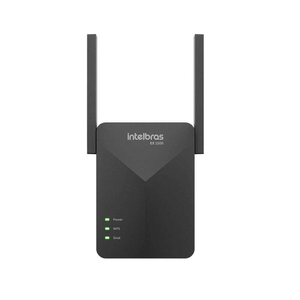 Extensor Mesh Wi-Fi 6 EX 1500 Preto Intelbras Cobertura de Até 100m²