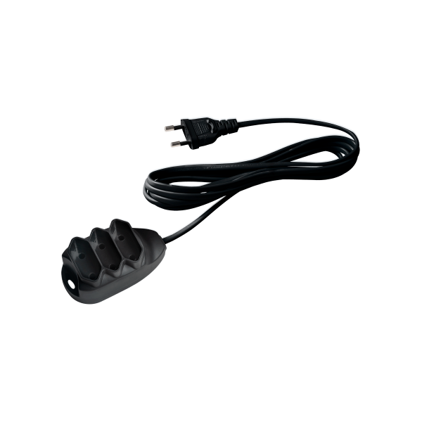 Encontraproduto.com.br - Extensão Elétrica 3 Tomadas 2 Pinos 10a 5m Intelbras Ext 2005 Preta