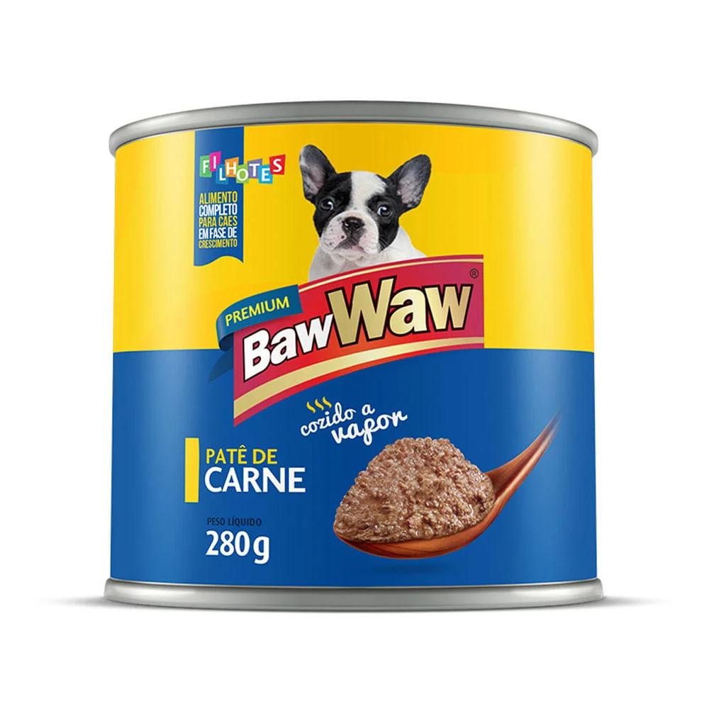 Ração Úmida para Cães Baw Waw Filhote Carne 280g