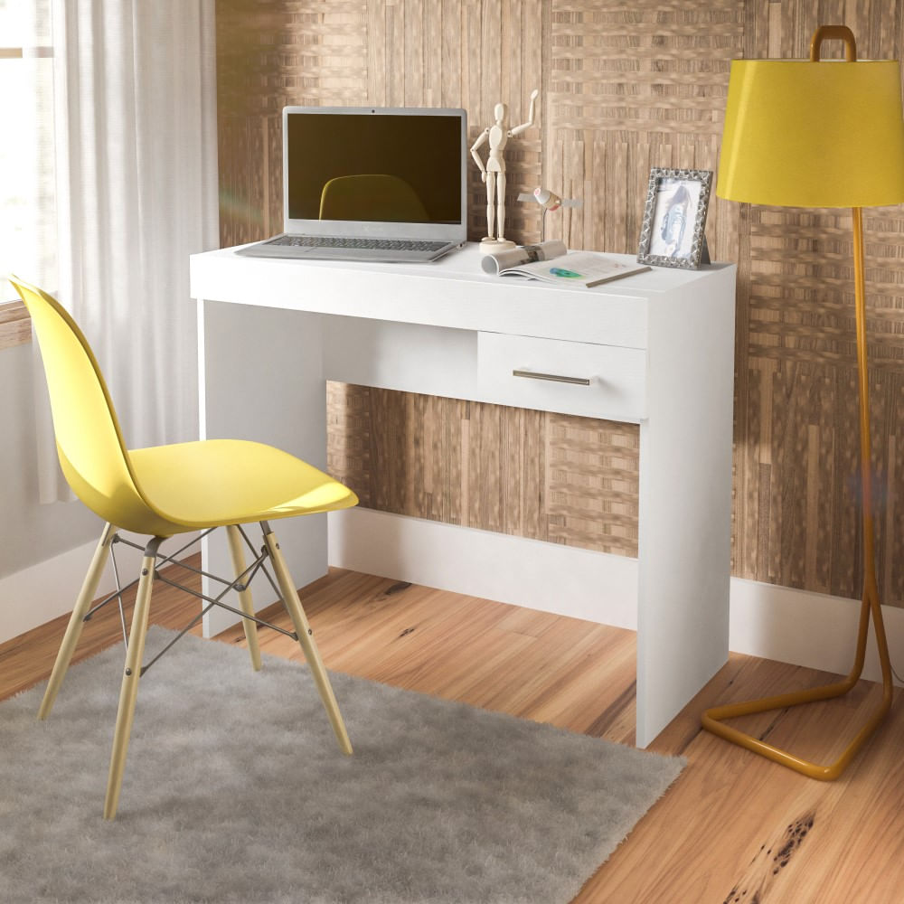 Encontraproduto.com.br - Mesa Notebook Artely Com Gaveta Cooler Cor Branco