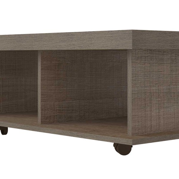 Encontraproduto.com.br - Mesa de Centro Com Rodinhas Artely Dunas Cor Canela Amadeirado