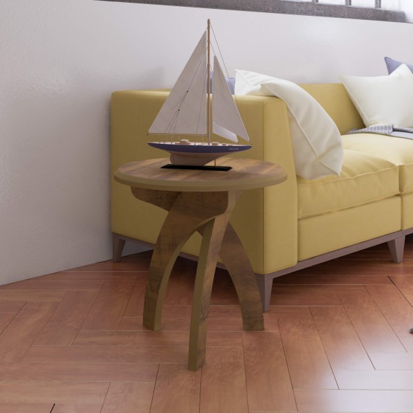 Mesa de Apoio Lateral Artely Jade Cor Pinho