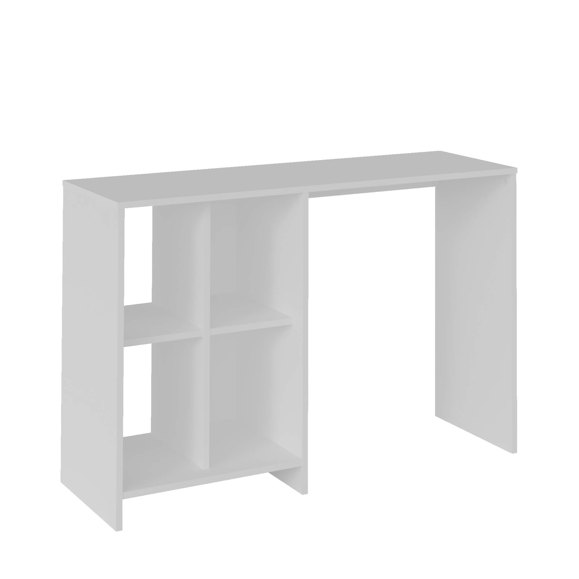 Encontraproduto.com.br - Escrivaninha / Mesa para Notebook Matrix Branco e 4 Nichos - Artely
