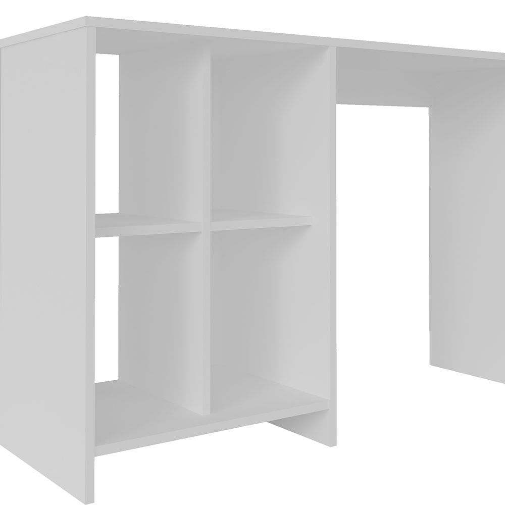 Encontraproduto.com.br - Escrivaninha / Mesa para Notebook Matrix Branco e 4 Nichos - Artely