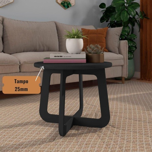 Encontraproduto.com.br - Mesa De Centro Jasmin Off White/carvalho - Artely Móveis