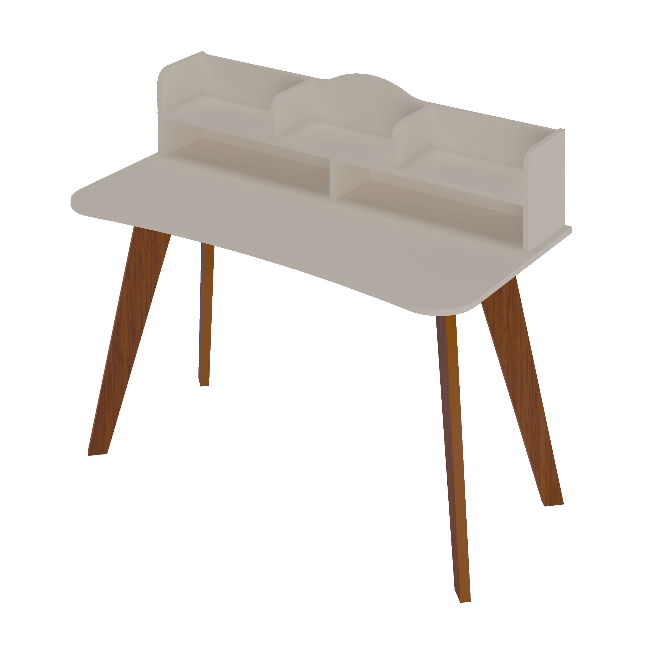 Encontraproduto.com.br - Escrivaninha Artely Sofia Cor Off White Com Cedro
