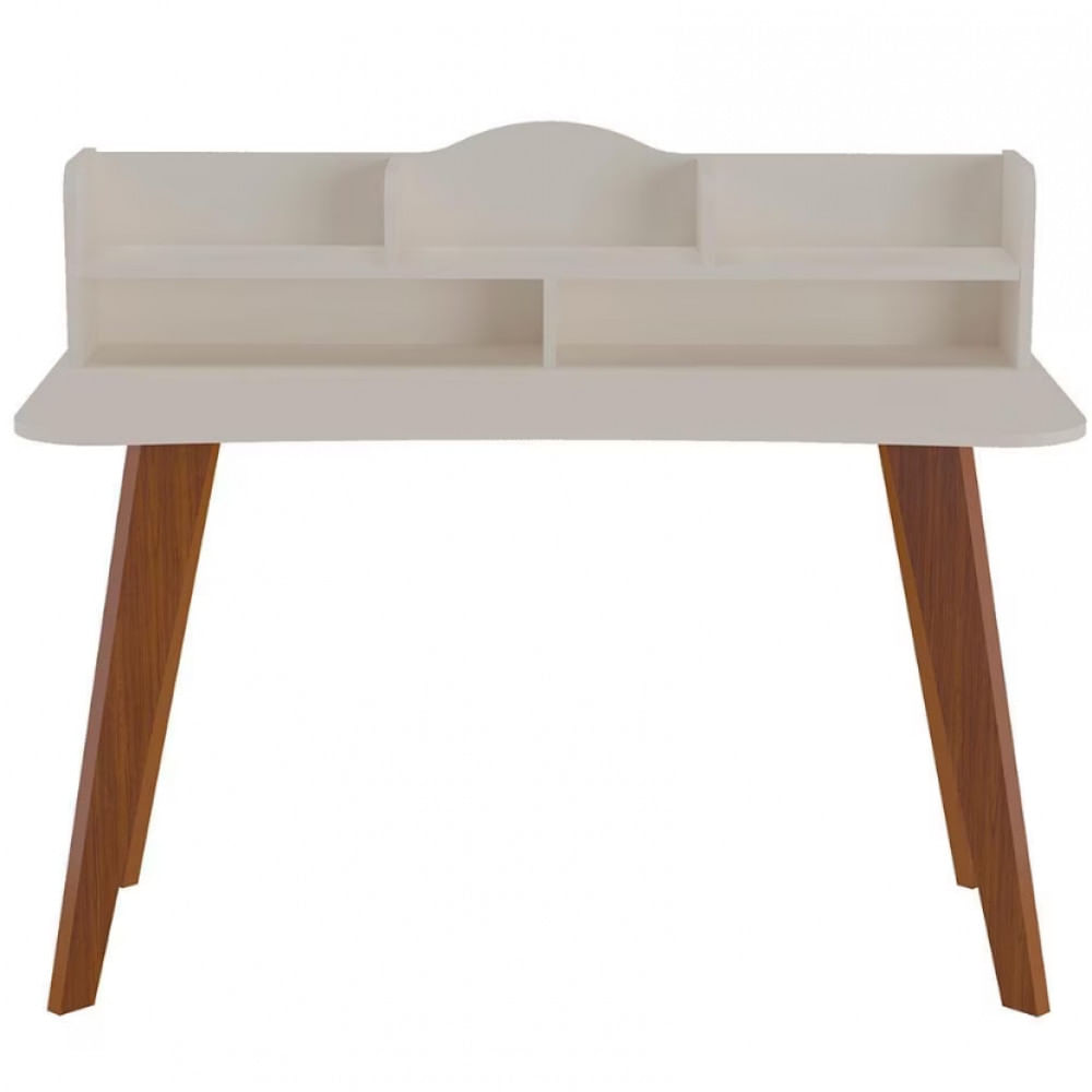 Encontraproduto.com.br - Escrivaninha Artely Sofia Cor Off White Com Cedro