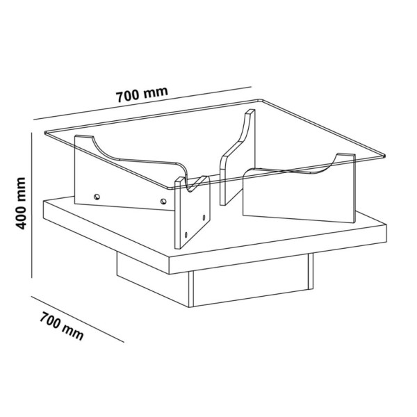 Encontraproduto.com.br - Mesa de Centro Quadrada 70cm Clear Artely