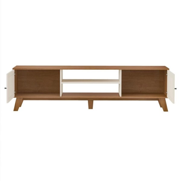 Encontraproduto.com.br - Rack Para Tv Até 70 Charlotte Cinamomo/off White Artely Cinamomo/off White