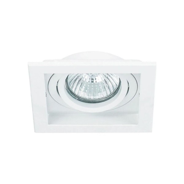 Encontraproduto.com.br - Spot De Embutir Quadrado Modular Branco Para 1 Lâmpada Par 30 Dirigível Recuado Bella