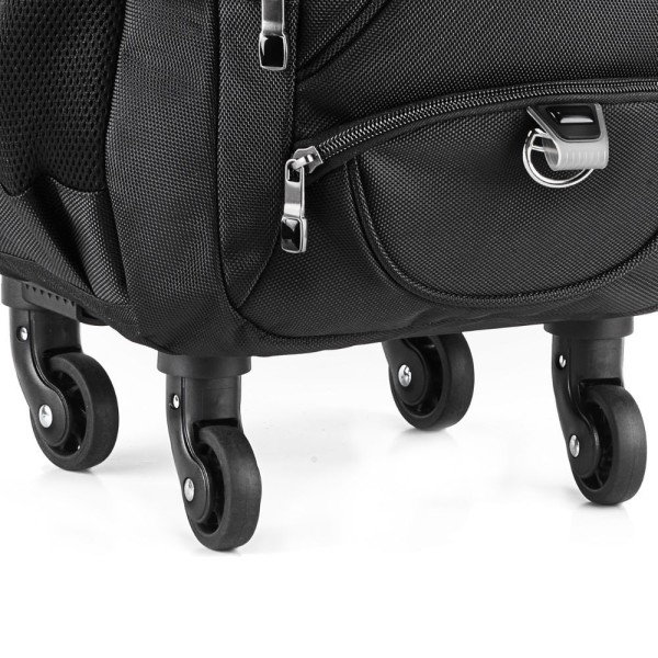 Encontraproduto.com.br - Mochila 4 Rodas Executiva Reforçada Denlex Preto