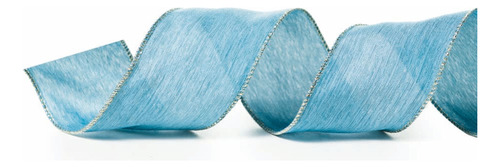 Fita Natalina Lisa Azul Clr 1un 6,30cmx9,14mts 1641381