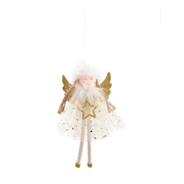 Encontraproduto.com.br - Enfeite Para Pendurar Anjo Sortido Branco 1un 18cm 1008953