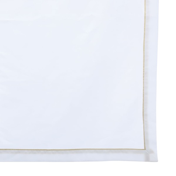 TOALHA MESA C/BORDA BCO/DOURADA 180x320cm C/1 UN 1009422
