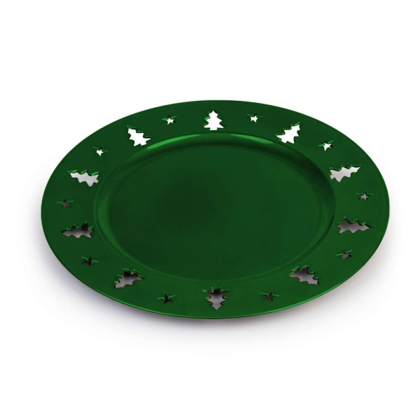 Sousplat com Pinheiro Estrela Verde 33cm x 33cm