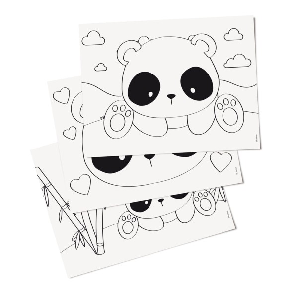 Folha Para Colorir Cromus Panda C/8 Unidades