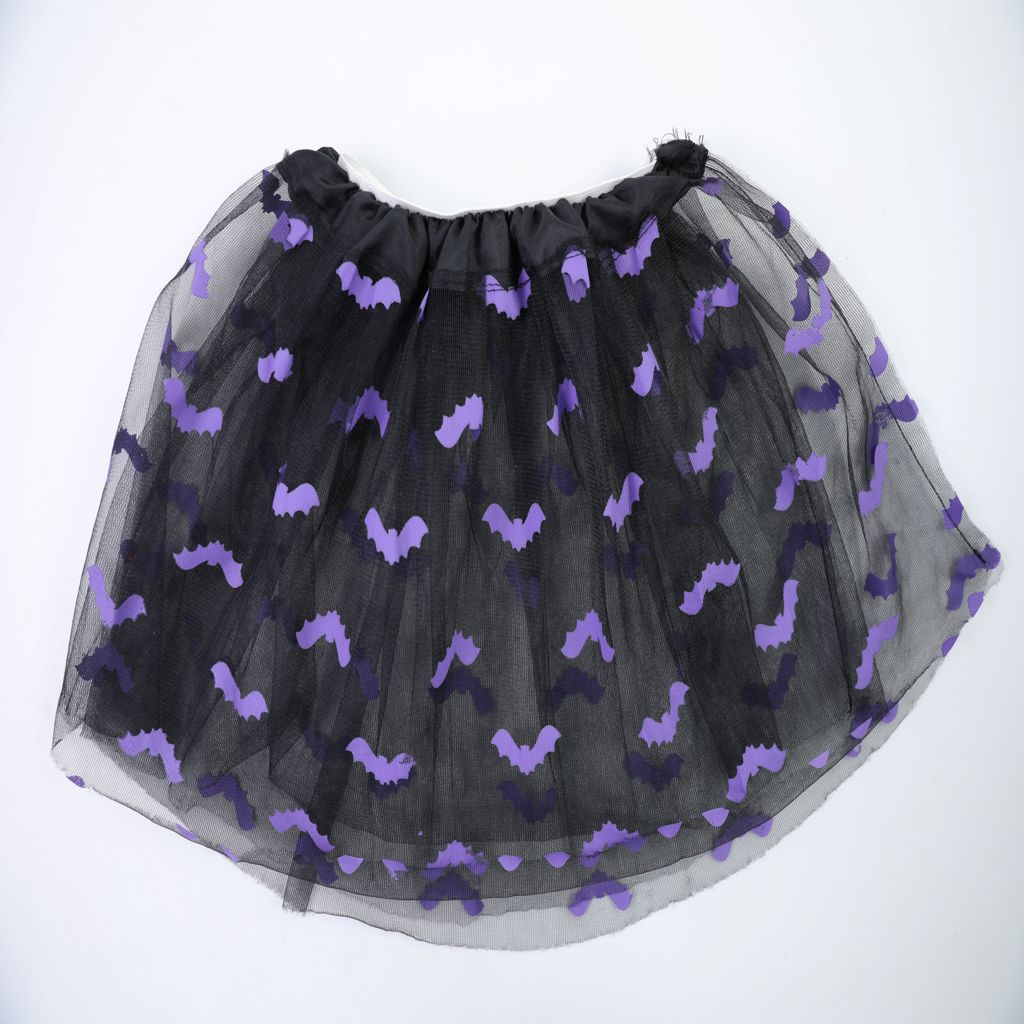 Encontraproduto.com.br - Conjunto Infantil - Sai De Tule E Tiara - Morcego - Preto - Cromus