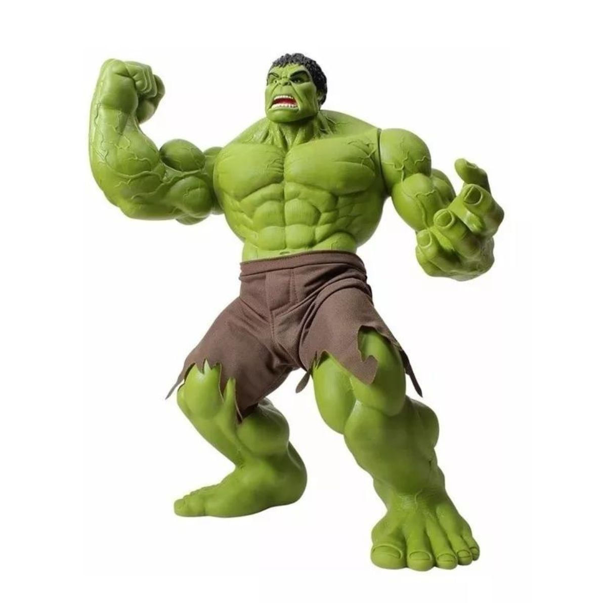 Encontraproduto.com.br - Boneco Articulado Grande Marvel - Hulk Premium Verde - 50cm - MIMO