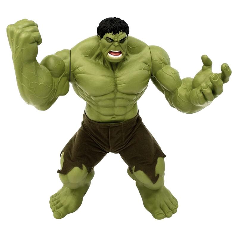 Encontraproduto.com.br - Boneco Articulado Grande Marvel - Hulk Premium Verde - 50cm - MIMO