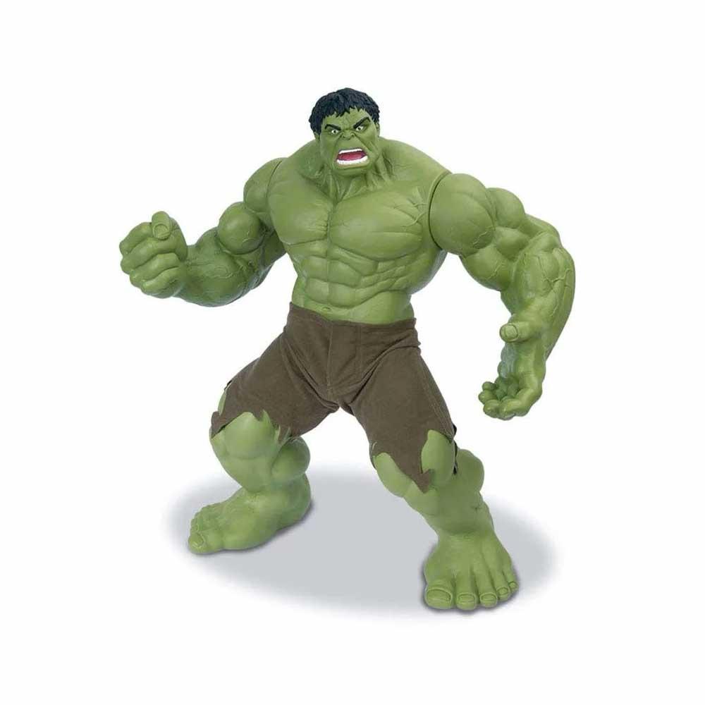 Encontraproduto.com.br - Boneco Articulado Grande Marvel - Hulk Premium Verde - 50cm - MIMO