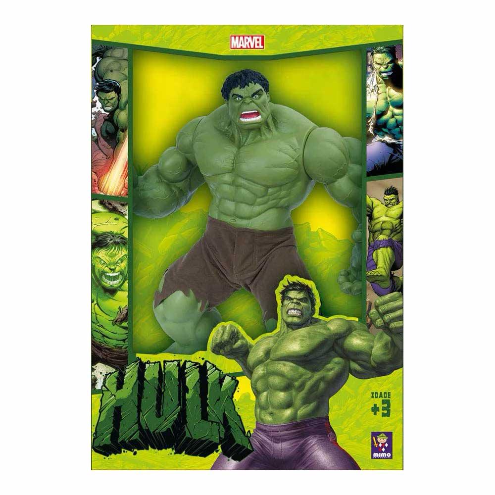 Encontraproduto.com.br - Boneco Articulado Grande Marvel - Hulk Premium Verde - 50cm - MIMO