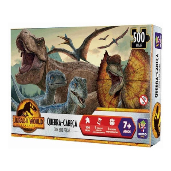 Quebra Cabeça Planeta Jurassico 500 Peças Mimo 2091