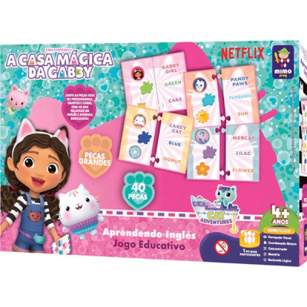 Jogo Aprendendo Ingles Casa Mágica da Gabby Mimo 2158