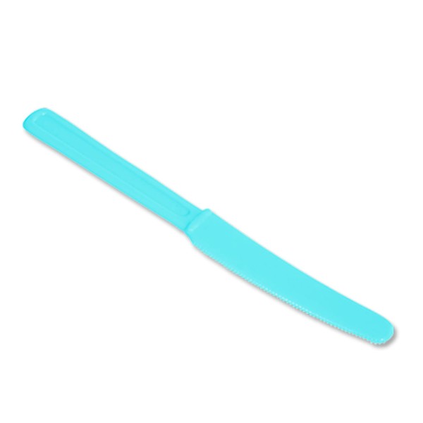Encontraproduto.com.br - Faca Plástica Colorline C/10 Unidades Azul Claro