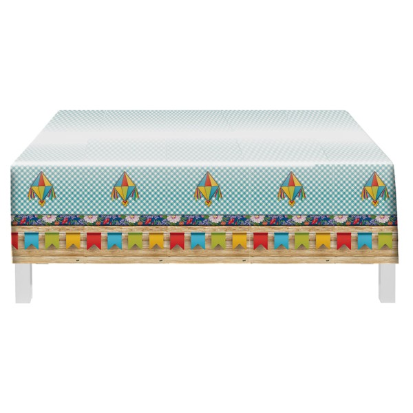 Encontraproduto.com.br - Toalha de Mesa Plástica Festcolor Festa Junina Estampas Sortidas 1 Unidade