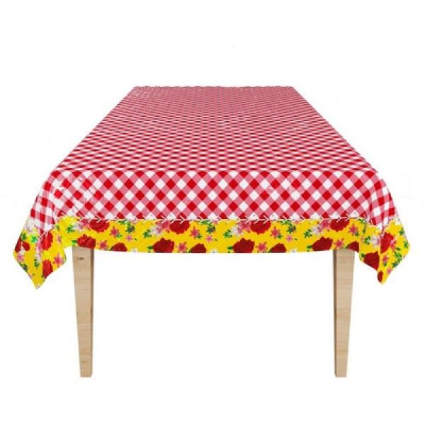 Toalha de Mesa Plástica Festcolor Festa Junina Estampas Sortidas 1 Unidade