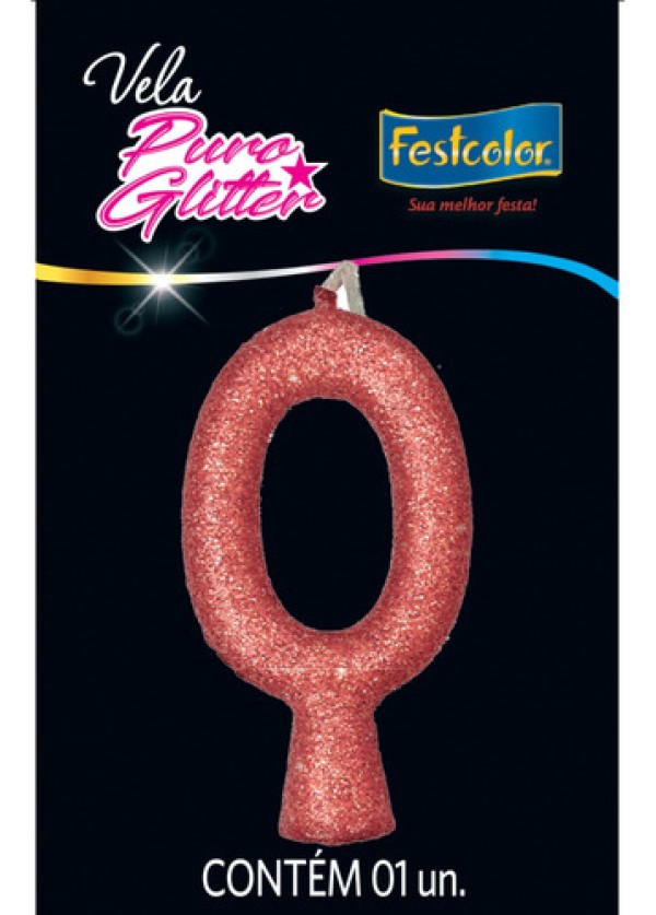 Encontraproduto.com.br - Vela Puro Glitter Nº4 Festcolor Ouro (MP)