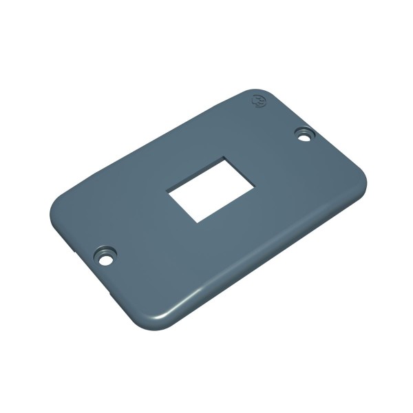 Encontraproduto.com.br - Tampa Pvc Top Para Condulete 1 Módulo Rj11 Cinza Tigre
