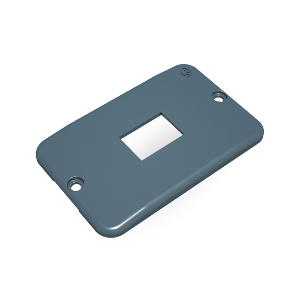 Encontraproduto.com.br - Tampa Pvc Top Para Condulete 1 Módulo Rj11 Cinza Tigre