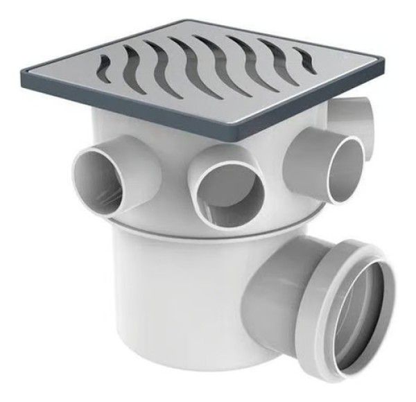 Caixa Sifonada Tigre 100x140x50mm Quadrada Inox Girafácil