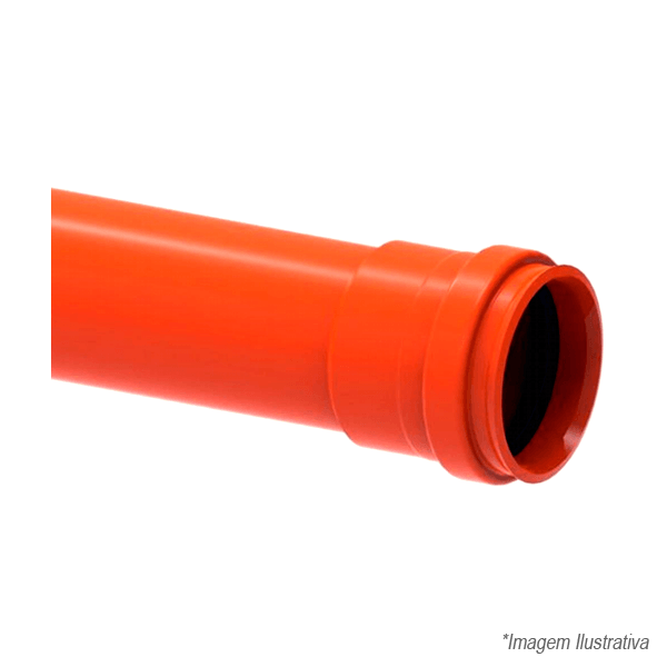 Tubo de Esgoto Redux 6 Metros DN75 Laranja - 100002788 - Tigre