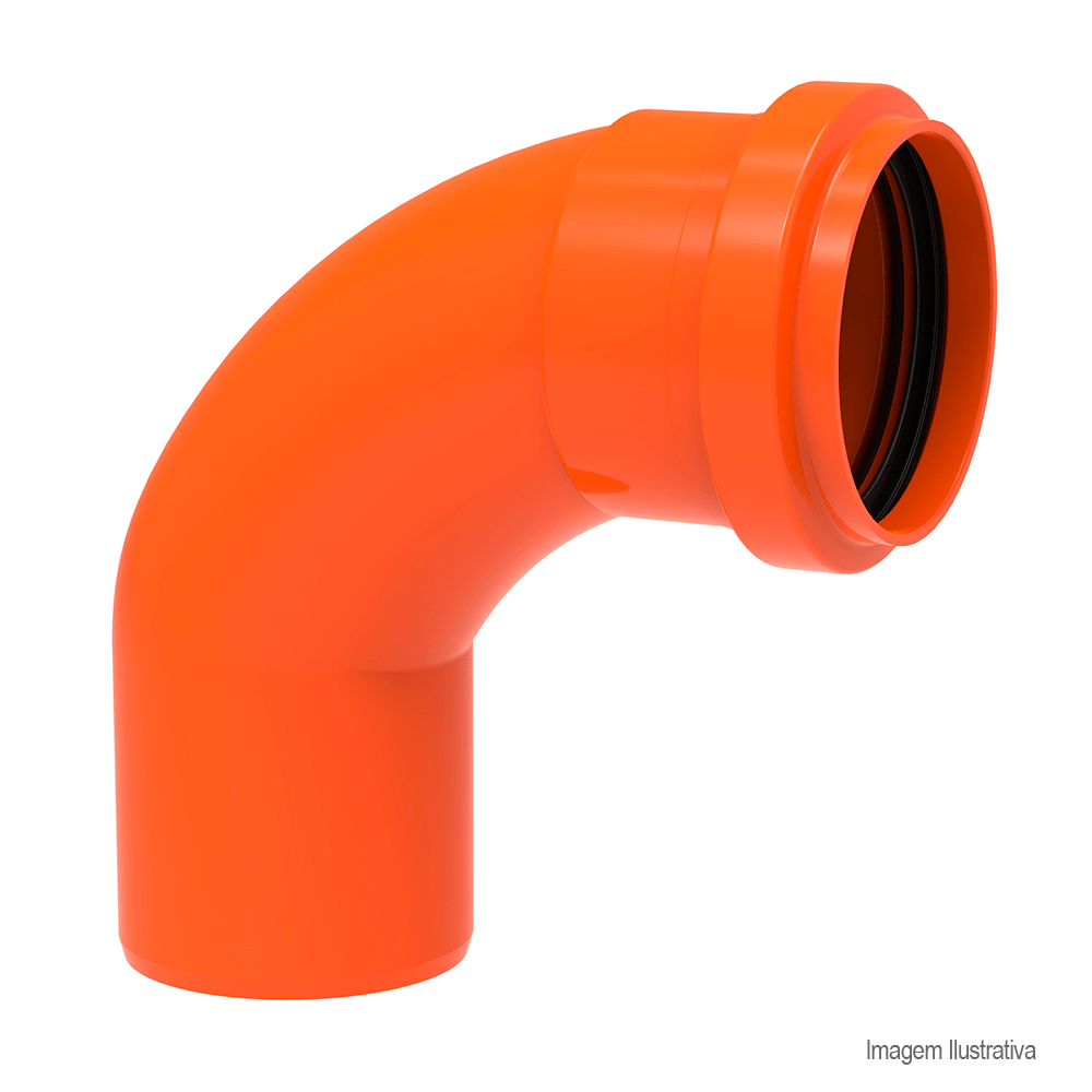 Encontraproduto.com.br - Curva 90° ponta-bolsa esgoto dn75 Redux Tigre #100002795