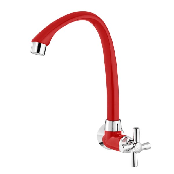 Encontraproduto.com.br - Torneira Tigre Cozinha Parede Alta Cross Verm 1/2Equot