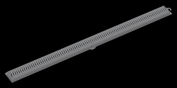 Encontraproduto.com.br - Ralo Linear Flat com Grelha 90cm Cinza - Tigre