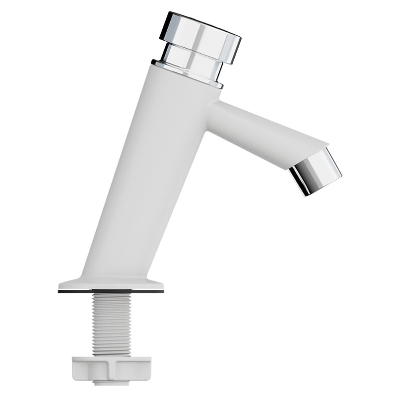 Encontraproduto.com.br - Torneira para Banheiro Automática | Branco com Cromado - Tigre