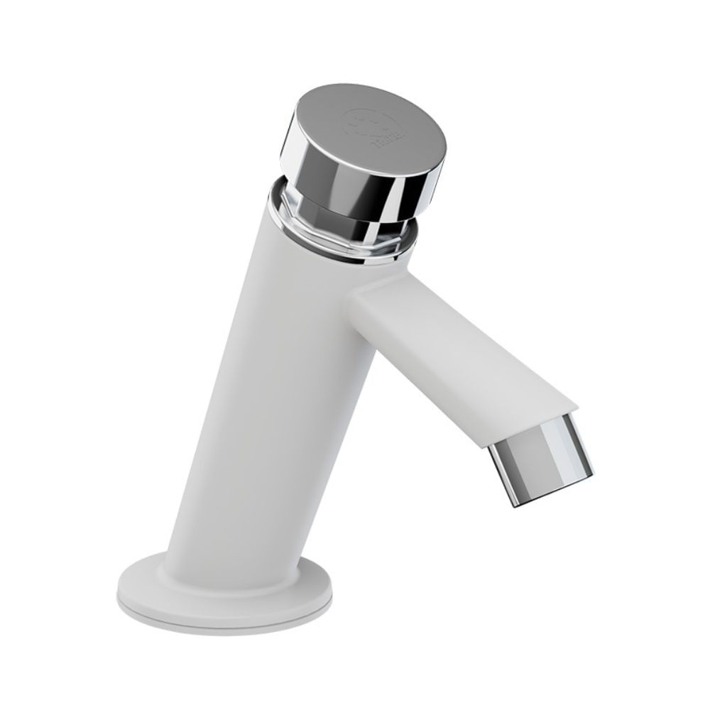 Encontraproduto.com.br - Torneira para Banheiro Automática | Branco com Cromado - Tigre