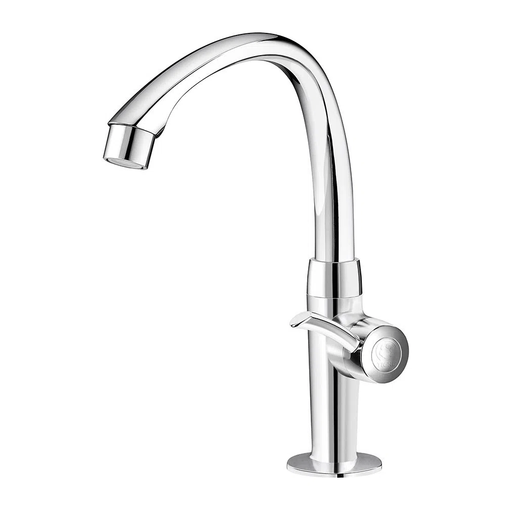 Encontraproduto.com.br - Torneira para Lavatório Mesa Bica Alta Móvel Linea Cromo 1/2