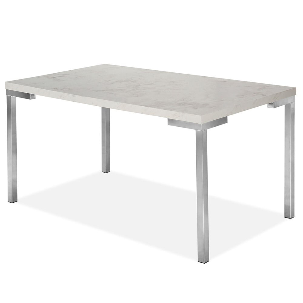 Encontraproduto.com.br - Mesa De Jantar Aço Nobre 0388 Kansas Cromado Com Bianco