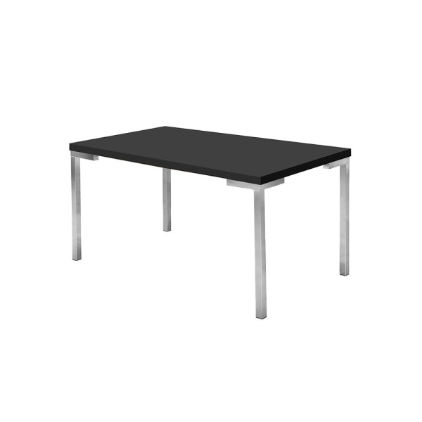 Encontraproduto.com.br - Mesa de Jantar Tubular Aço Nobre Retangular Cromada - Preta
