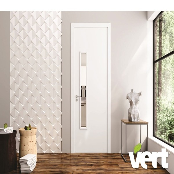 Encontraproduto.com.br - Folha de porta lisa de madeira MDP Vert Akila 210x82x3,5cm primer