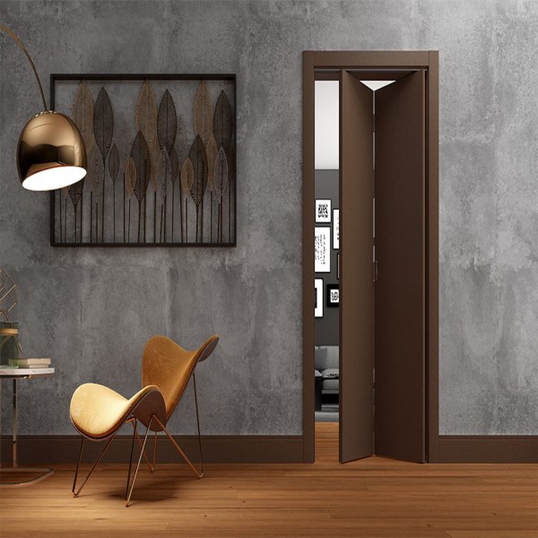 Encontraproduto.com.br - Folhaporta Duo Lisa Mdp Ipê Imp.Acab.comFer 210x62 Vert