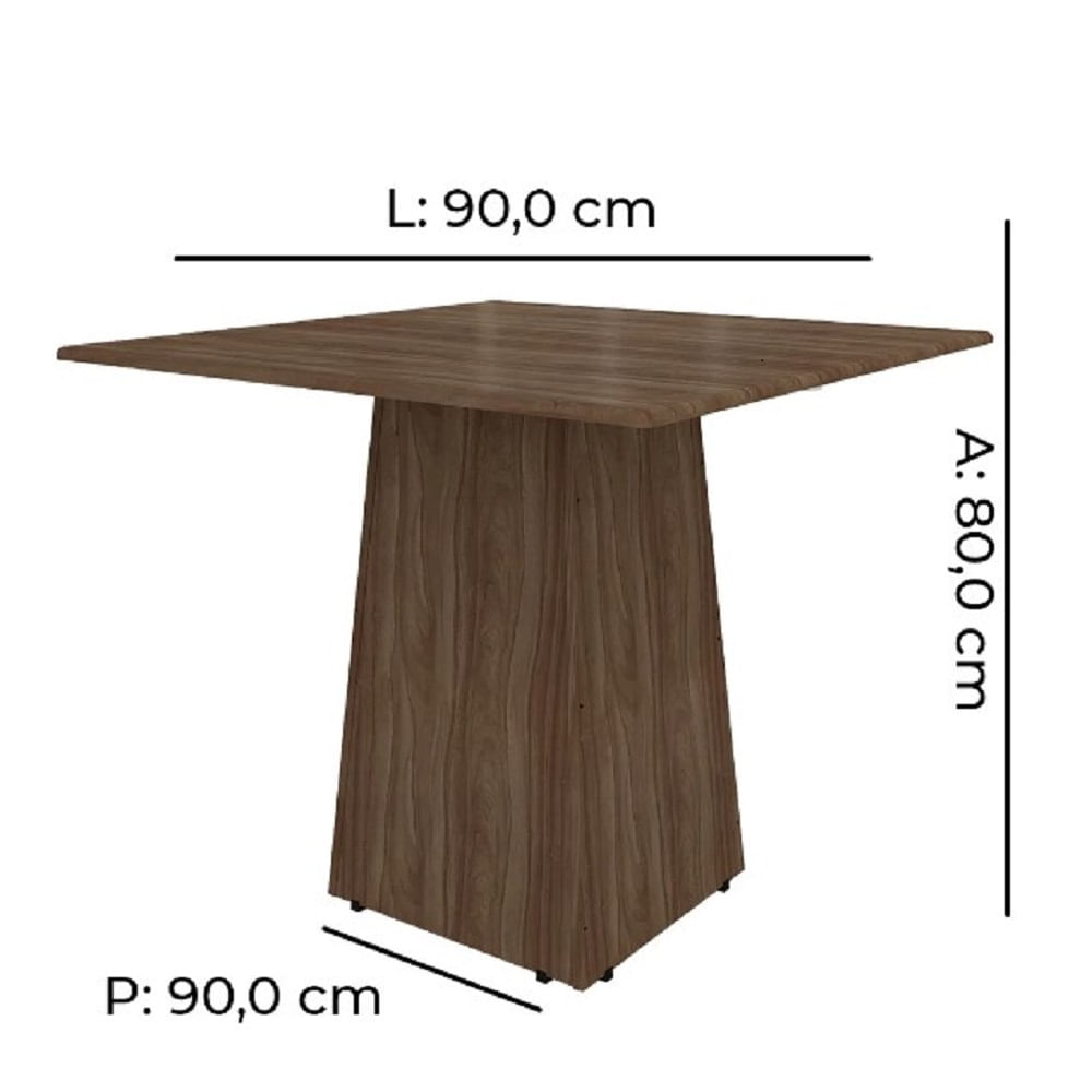 Encontraproduto.com.br - Conjunto Sala Star com 4 Cadeiras em MDF Tuboarte - Jatoba Castor