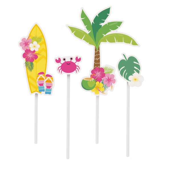 Encontraproduto.com.br - Kit Topo De Bolo Cromus Havaiana