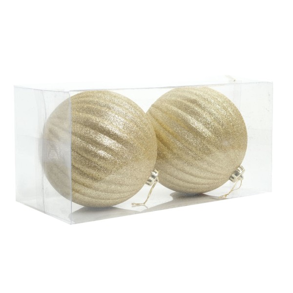 Super Bola De Natal Gigante Com Gomos 15cm 2 Unid