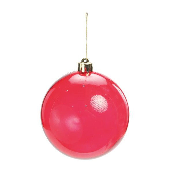 Bola De Natal Translúcida Colorida 8cm Jg 6 Unid