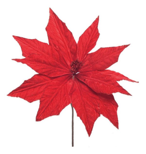 Encontraproduto.com.br - Poinsetia Decorativa Flor Artificial Esp 30x28x28cm Unidade